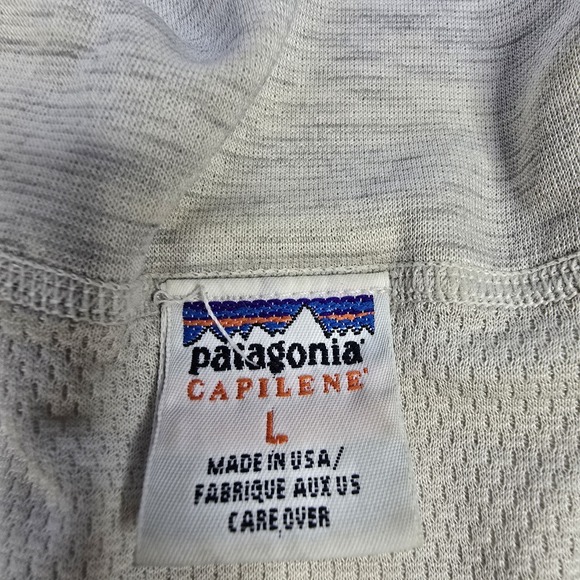 Patagonia Capilene Shirt Mens L Gray Long Sleeve Henley Thermal Layers Light - Picture 2 of 5